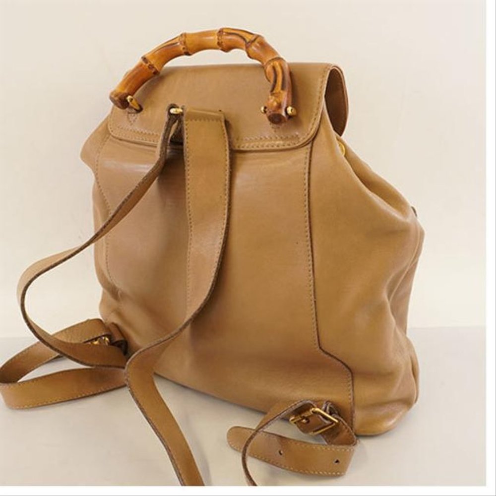 GUCCI BAMBOO RUCKSACK BACKPACK - Picture 4 of 15